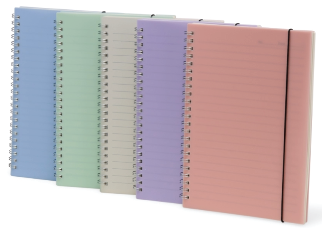 Caderno A5 Plástico 21X15 80 FOLHAS C/ PAUTA