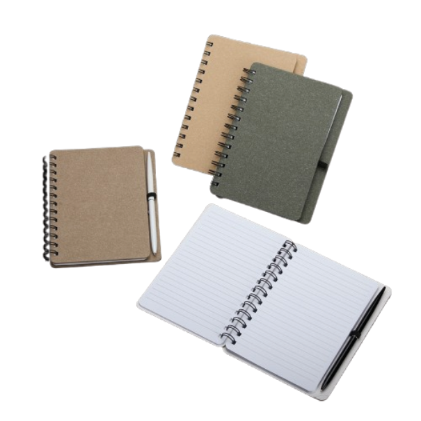 Caderno Kraft B6 com Porta Caneta