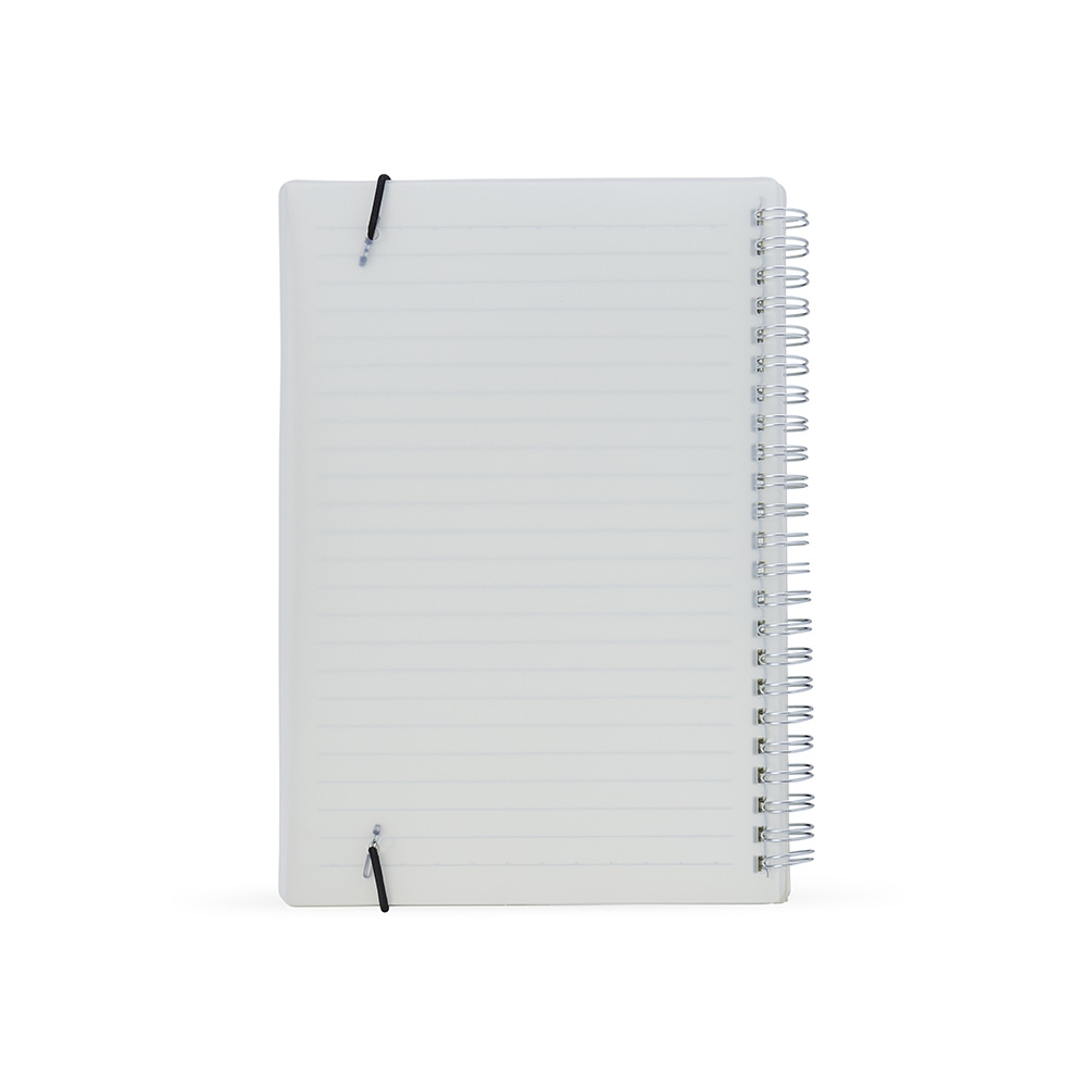Caderno A5 Plástico 21X15 80 FOLHAS C/ PAUTA