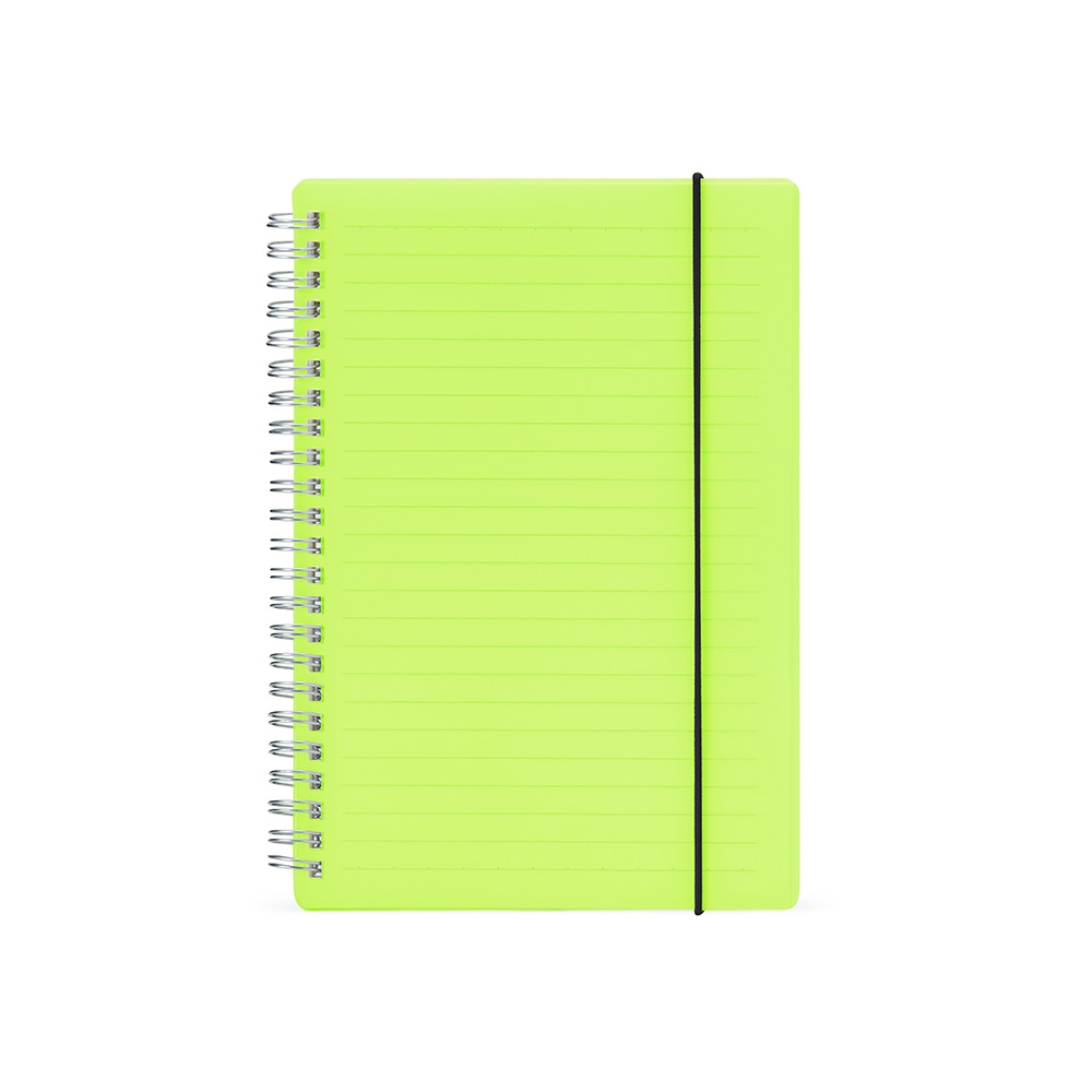 Caderno A5 Plástico 21X15 80 FOLHAS C/ PAUTA