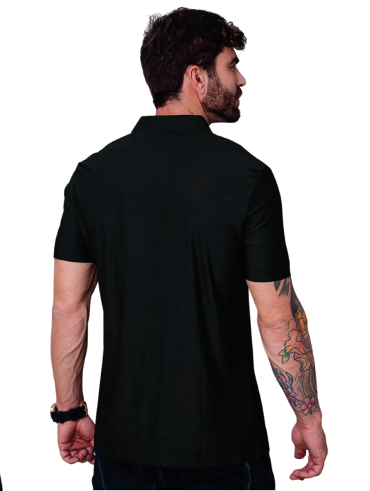 Camisa Polo Masculina Tecido Tech Casual