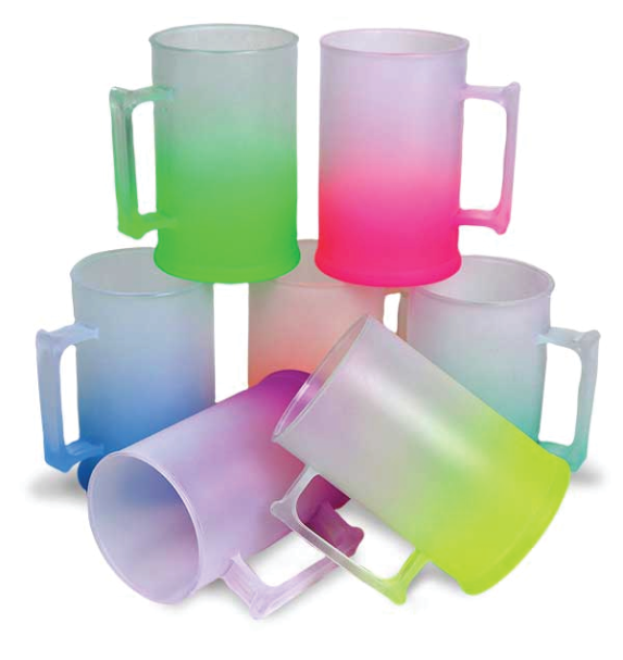 Caneca de Chopp Degrade ou Bicolor 400ml