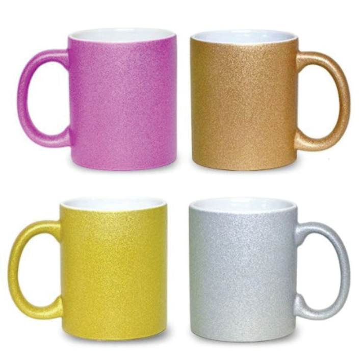 Caneca de Porcelana com Glitter 325ml