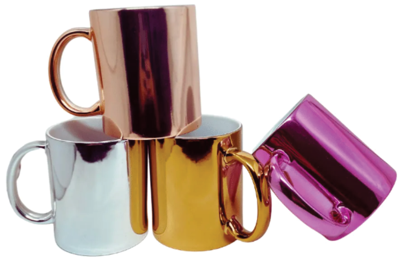 Caneca de Porcelana Metalizada 325ml