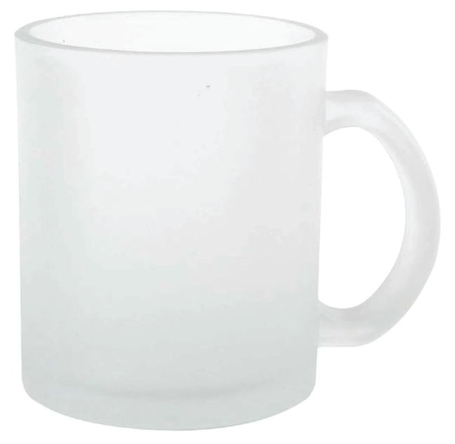 Caneca de Vidro Jateado 325ml