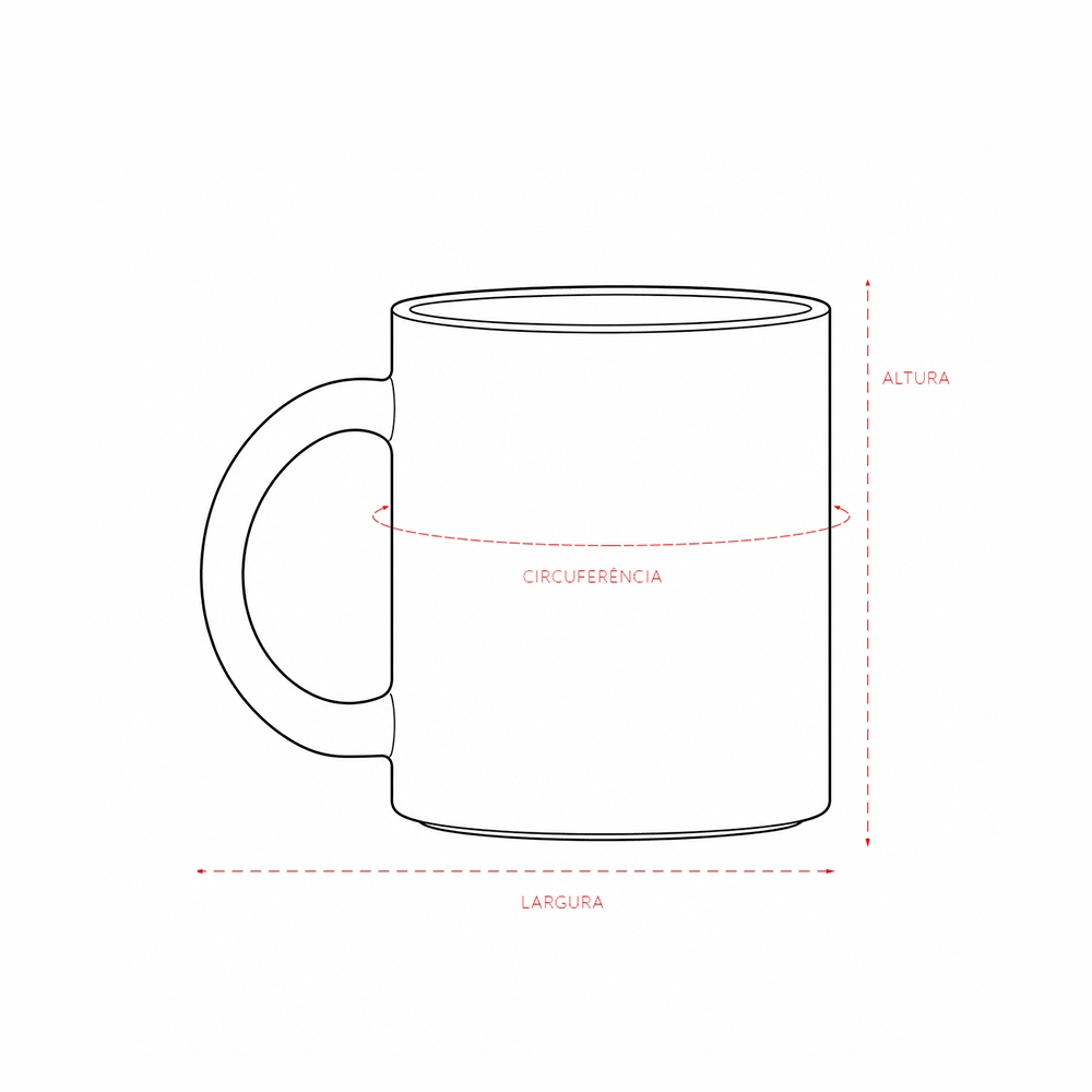 Caneca Vidro 350Ml