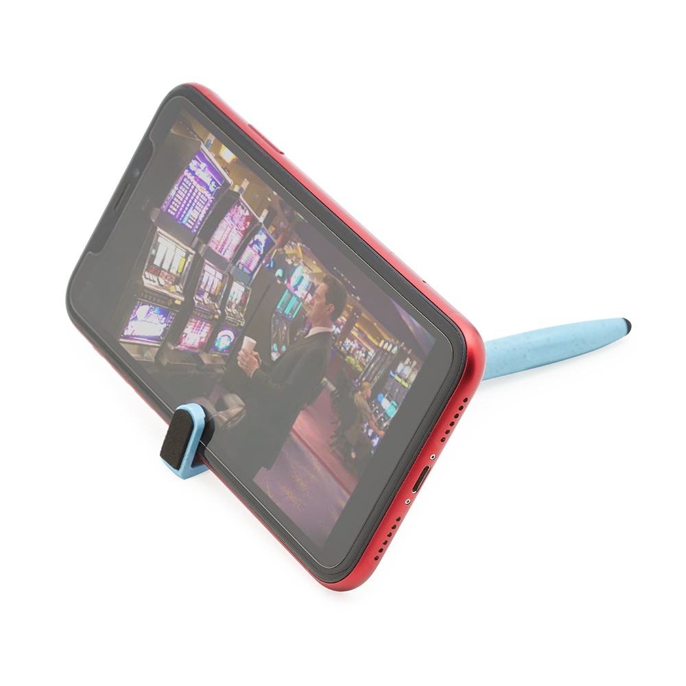 Caneta Fibra De Bambu Touch Com Suporte