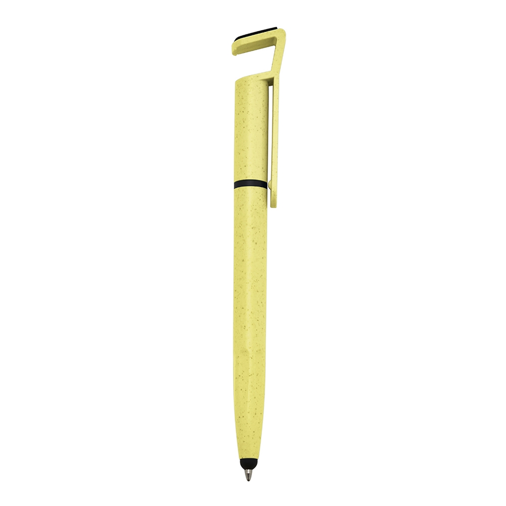 Caneta Fibra De Bambu Touch Com Suporte