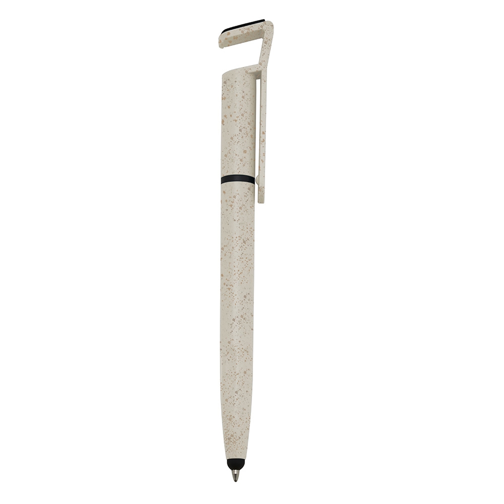 Caneta Fibra De Bambu Touch Com Suporte