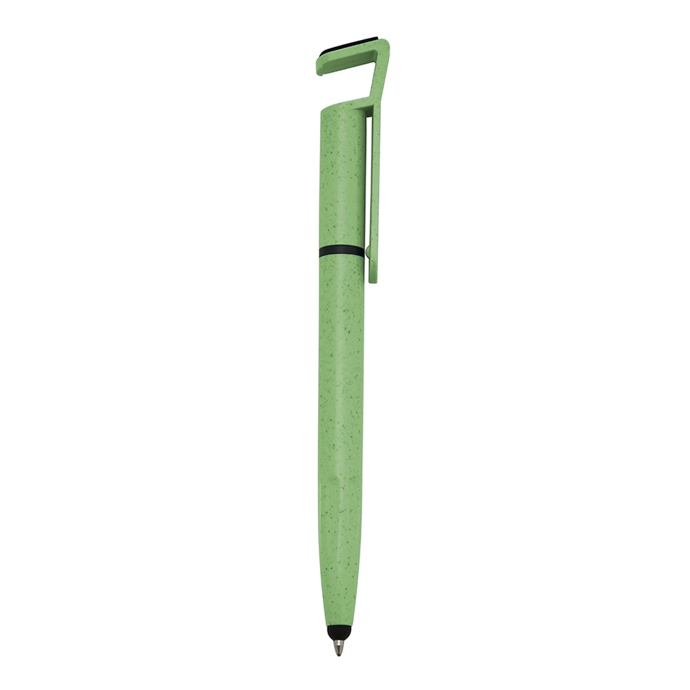 Caneta Fibra De Bambu Touch Com Suporte