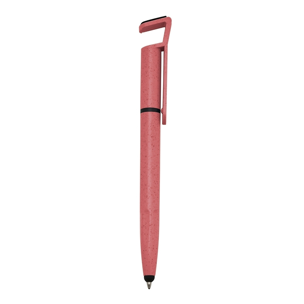 Caneta Fibra De Bambu Touch Com Suporte