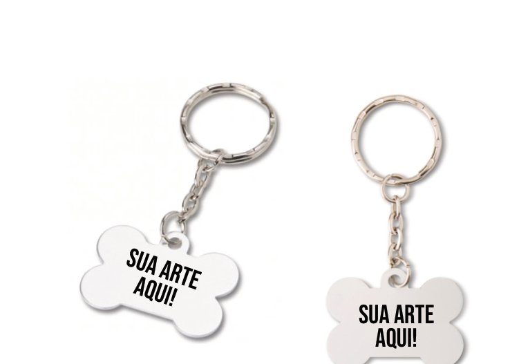 Chaveiro metal formato Osso
