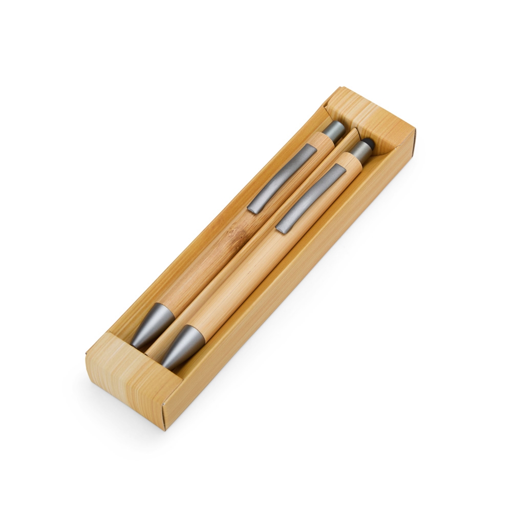 Kit Ecologico Caneta E Lapiseira Bambu