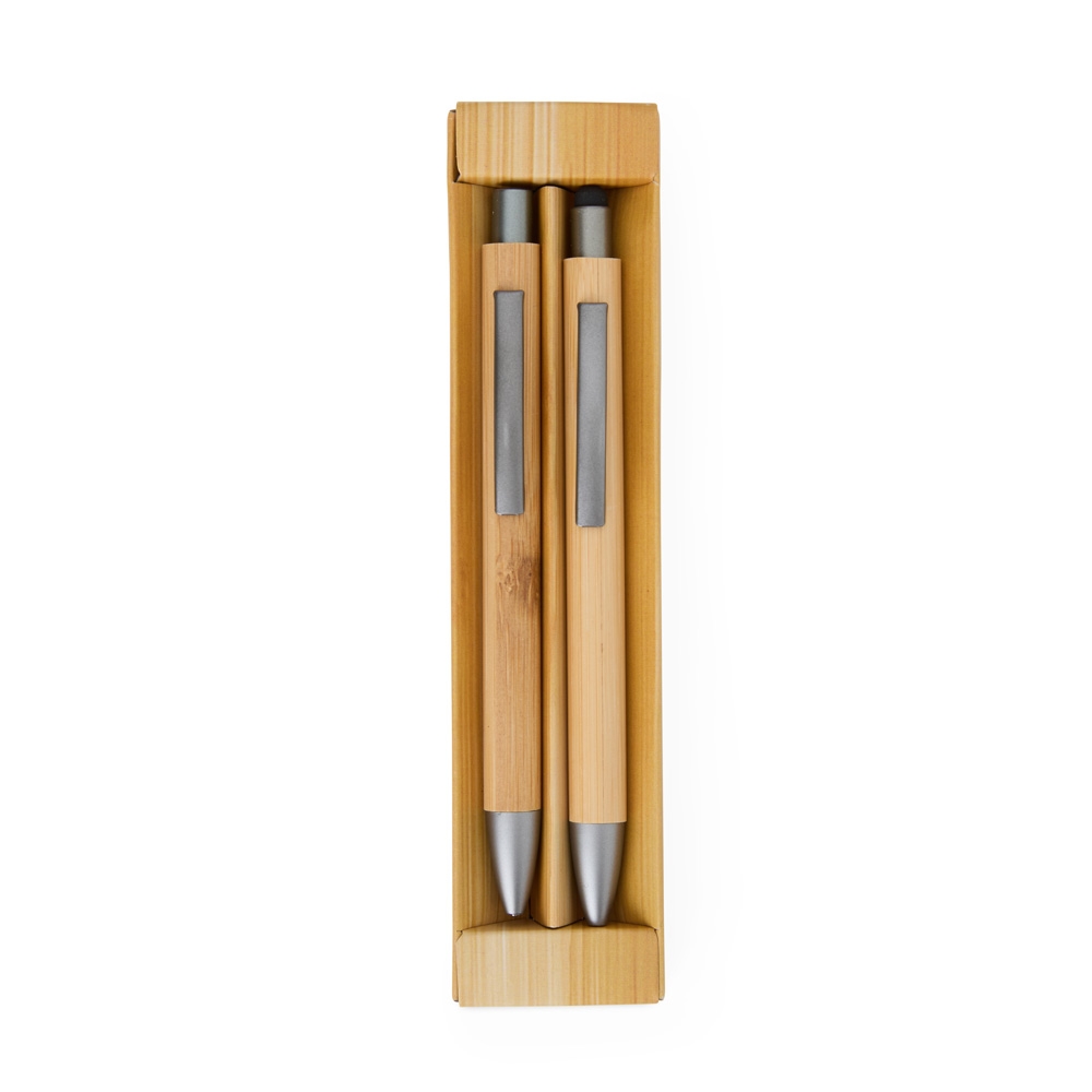 Kit Ecologico Caneta E Lapiseira Bambu