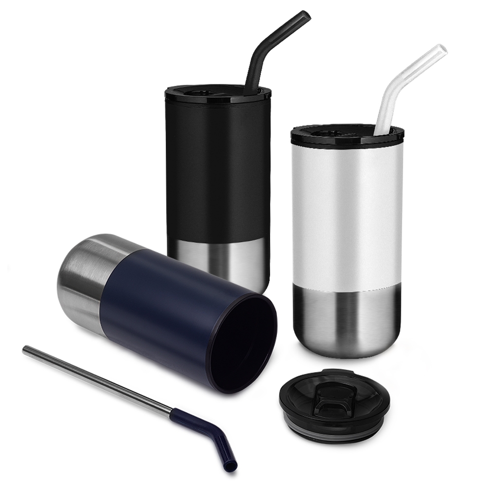 Copo Inox Com Canudo