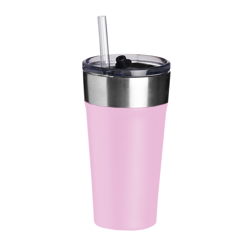 Copo Termico Com Canudo 500Ml