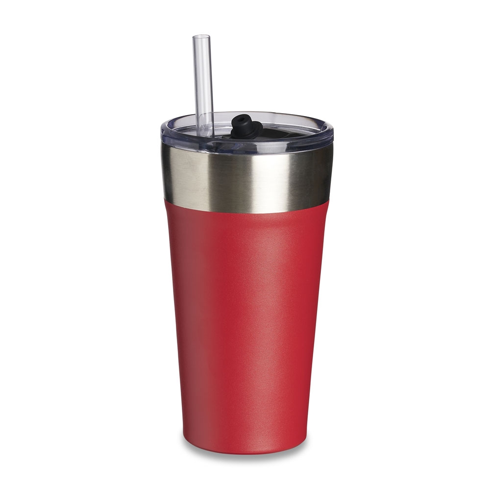Copo Termico Com Canudo 500Ml