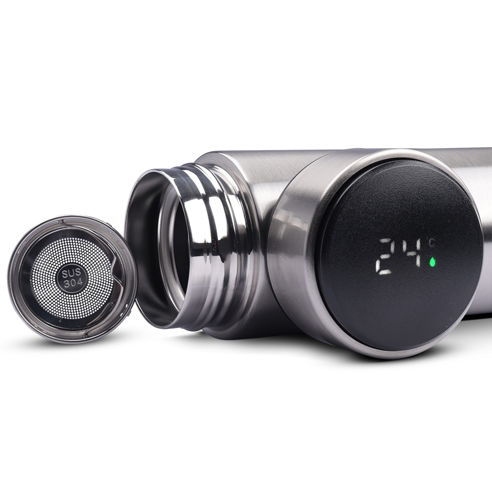 Garrafa Inox 500ml com Display LED