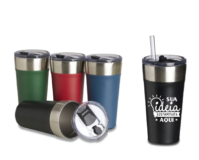 Copo Térmico com CANUDO 500ml