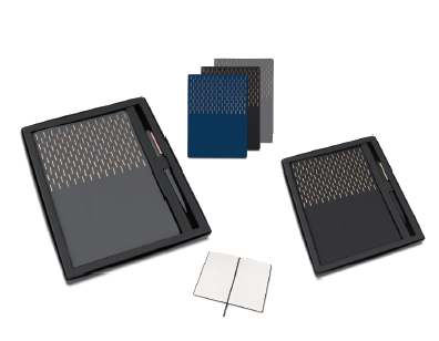 Kit Escritório Capa em PU e Caneta Metalica